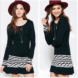 UO+For Love & Lemons Knitz Intarsia Sweater Dress